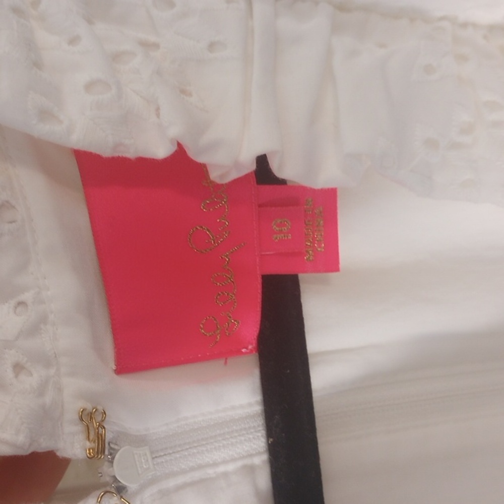 Lilly Pulitzer White Ruffle Midi Dress, EUC - Picture 5 of 7